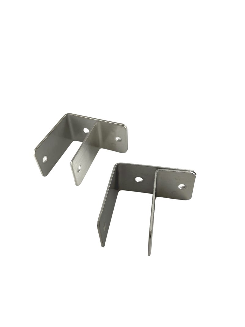 Harris Hardware TP15239 Stamped Steel Pilaster Pack for 1-1/4 in. Post  2 One-Ear Brackets and One Way Fasteners - Image 5